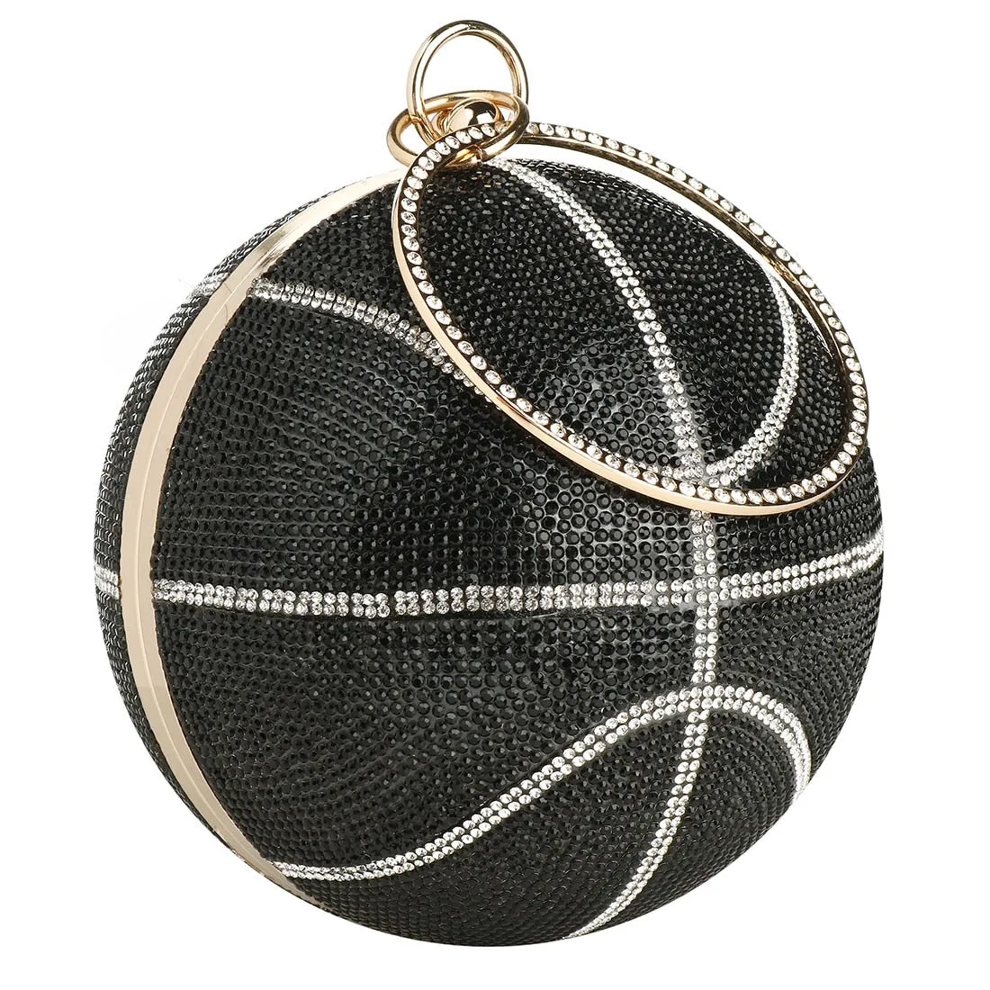 Basketball Rhinestone Clutch Bag