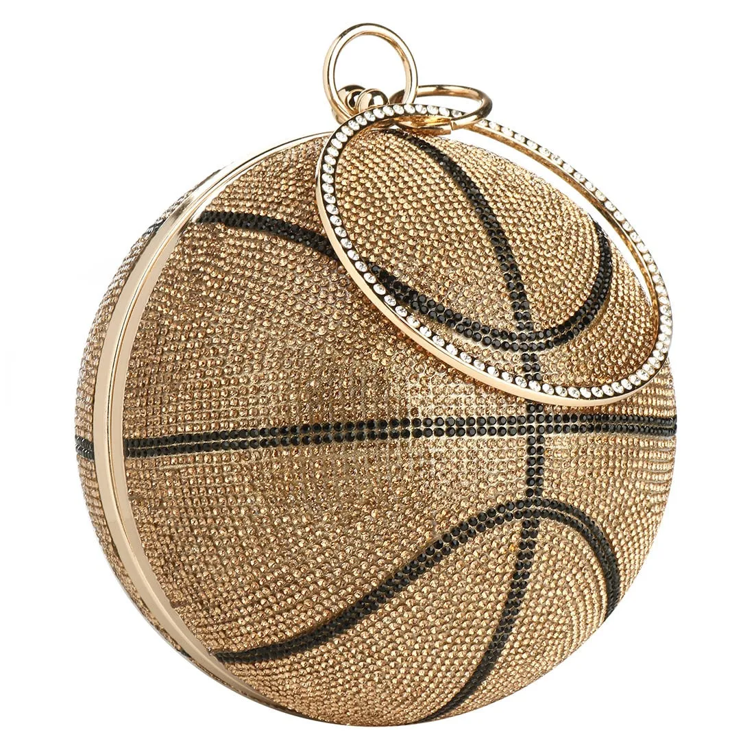 Basketball Rhinestone Clutch Bag