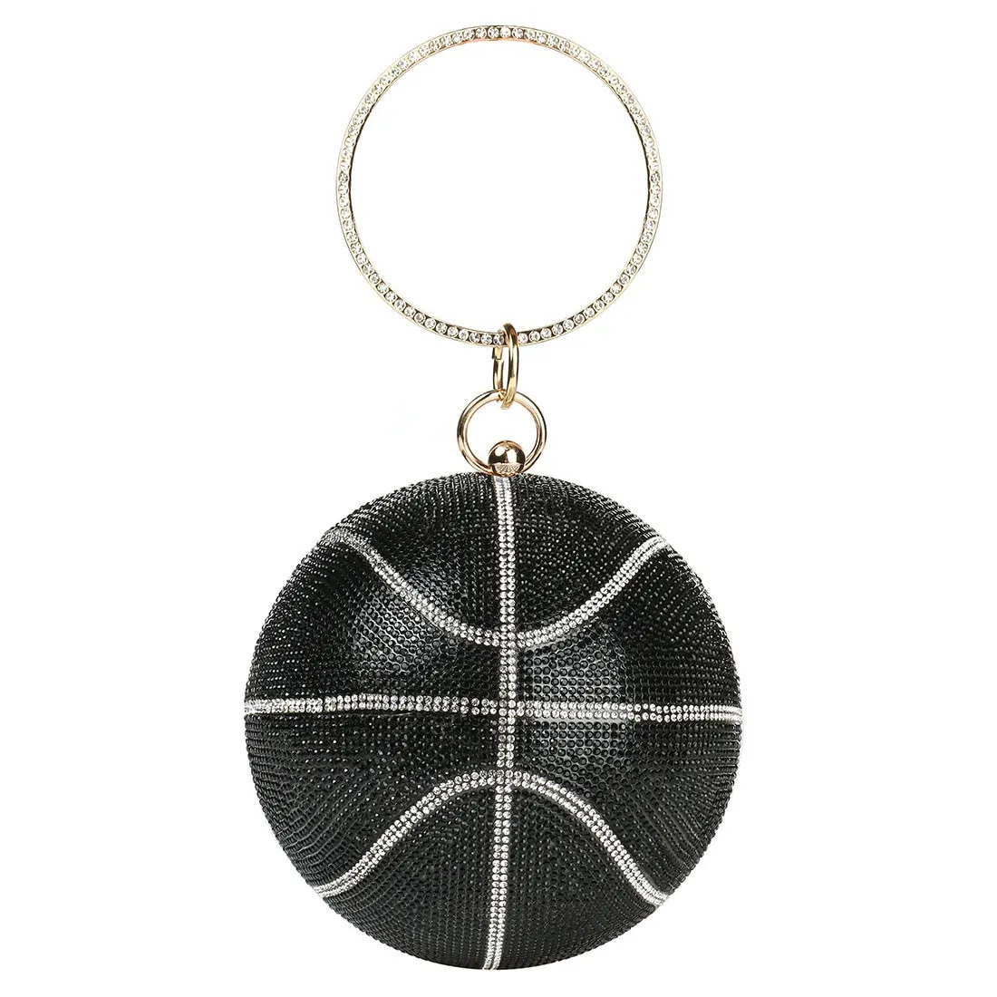 Basketball Rhinestone Clutch Bag