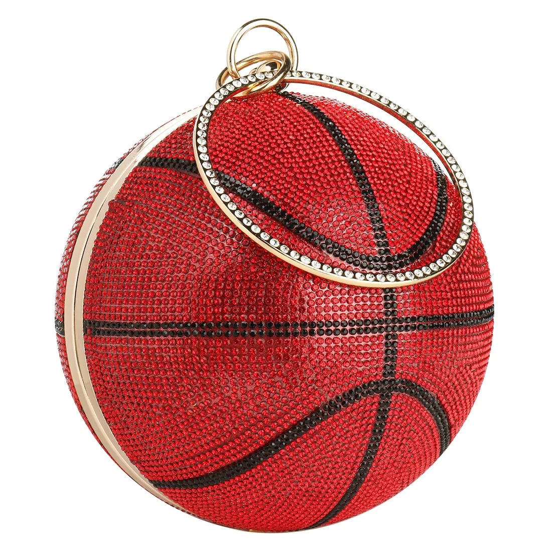 Basketball Rhinestone Clutch Bag