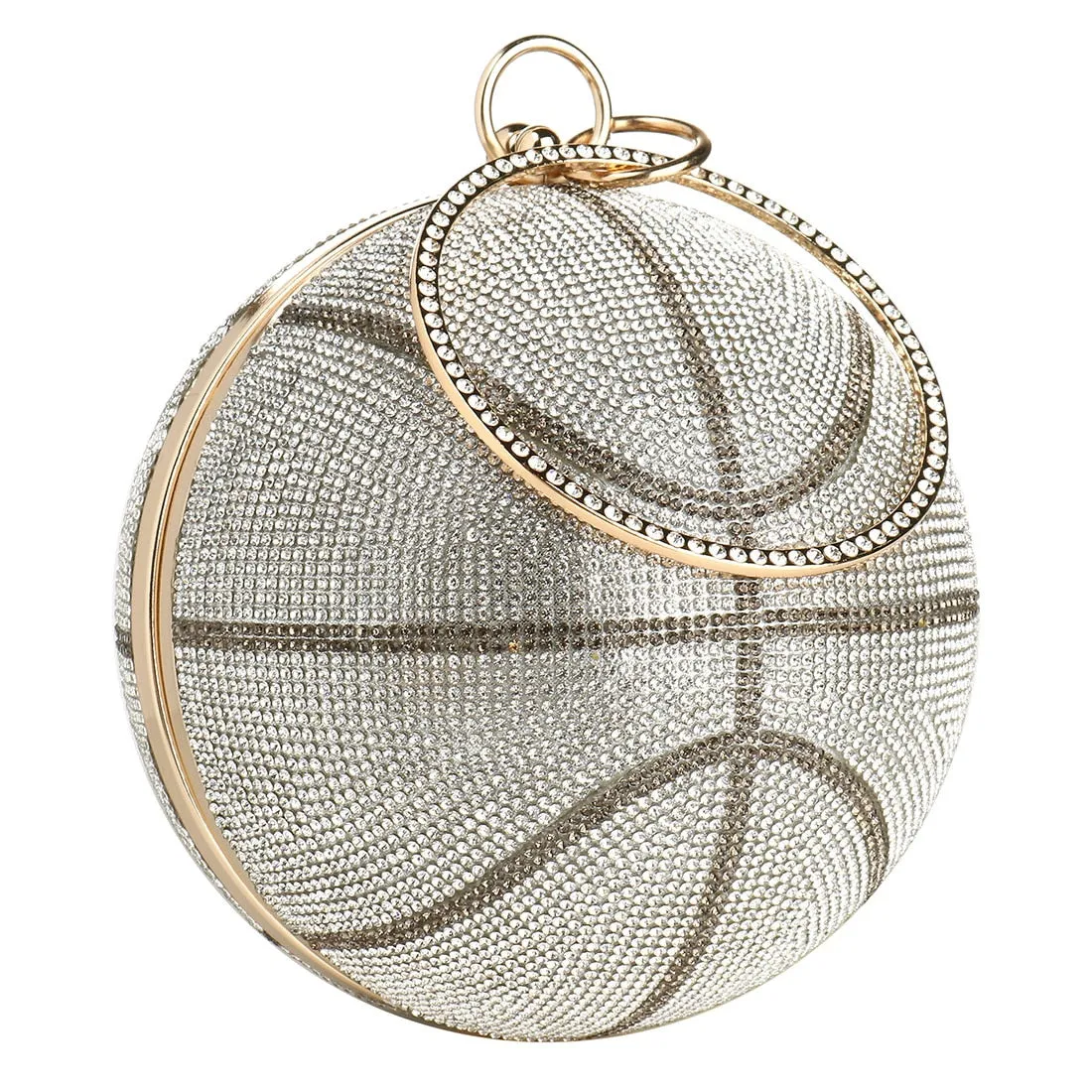 Basketball Rhinestone Clutch Bag