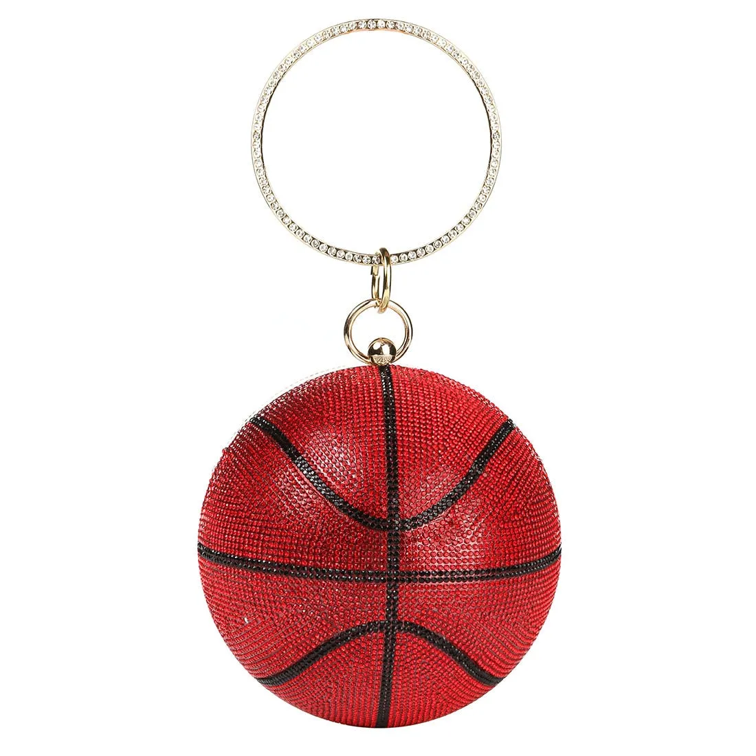 Basketball Rhinestone Clutch Bag