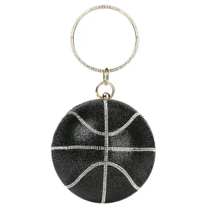 Basketball Rhinestone Clutch Bag