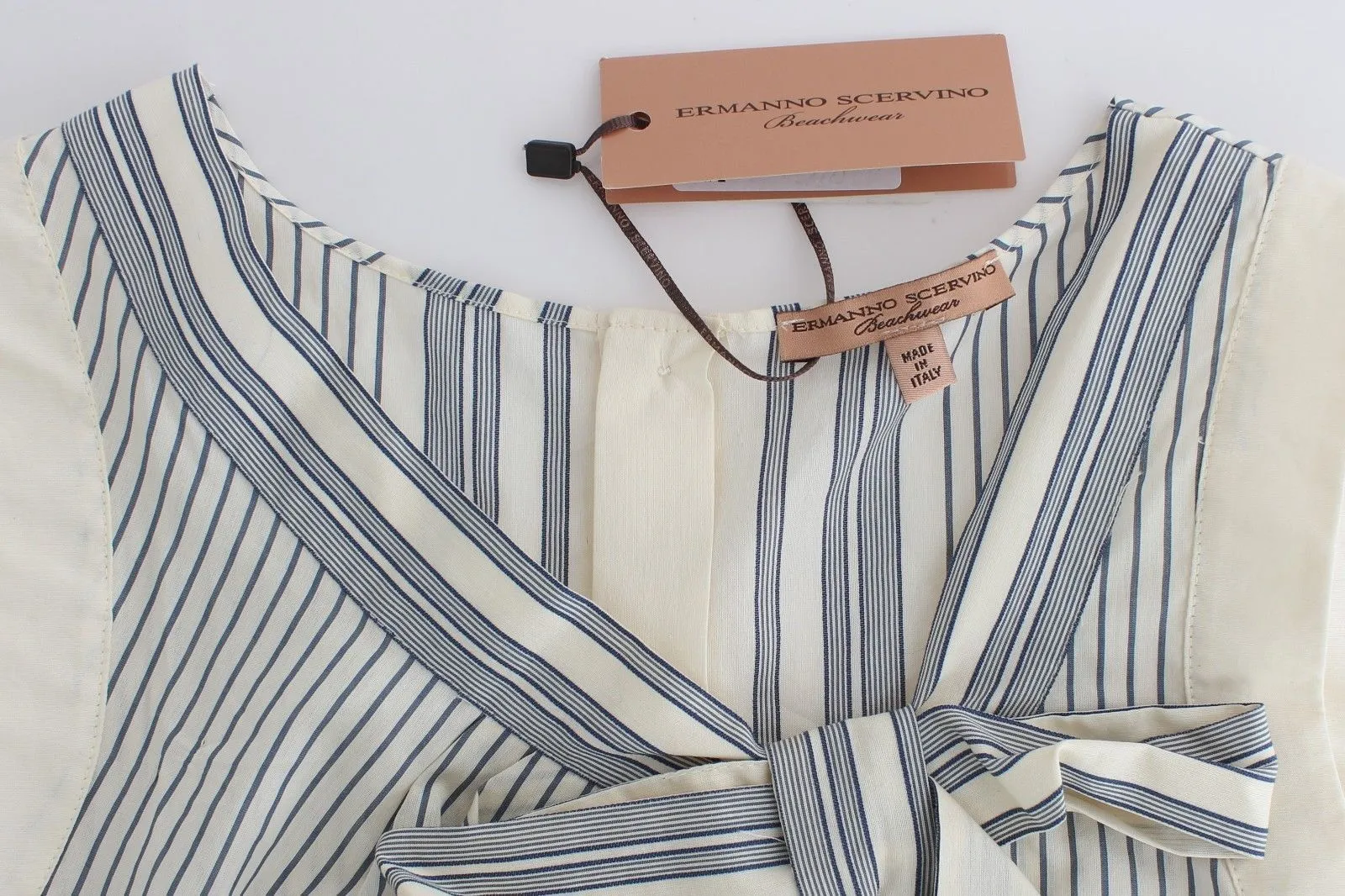 Beachwear Striped Top Blouse Shirt Bow Tank