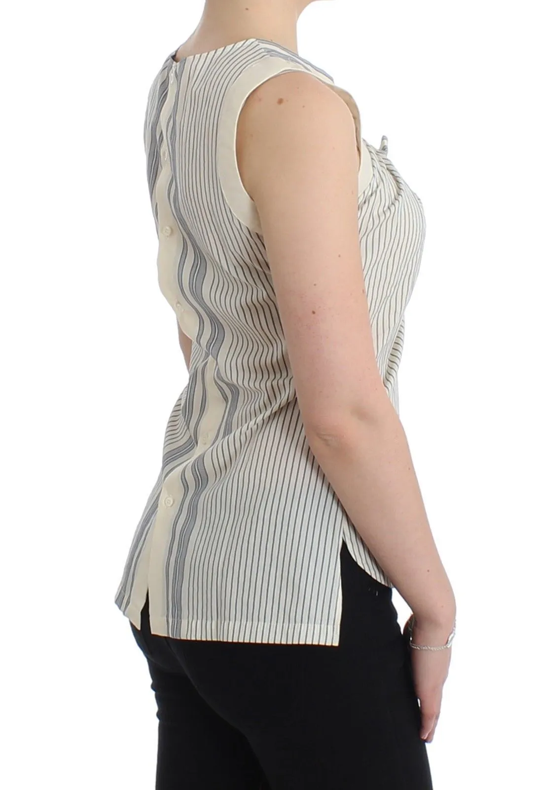 Beachwear Striped Top Blouse Shirt Bow Tank