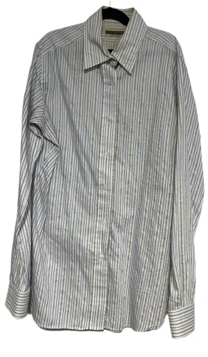Becker Brothers White and Blue Striped Shirt