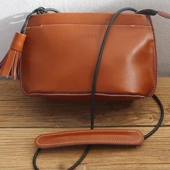 Beige Womens Crossbody Leather Bags Cute Small Leather Crossbody Bags for Women