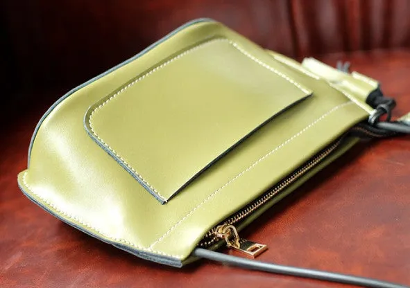 Beige Womens Crossbody Leather Bags Cute Small Leather Crossbody Bags for Women
