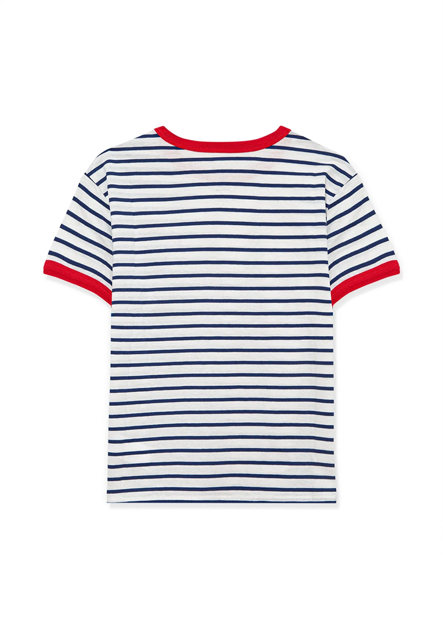 Berlin Printed Navy Striped T-Shirt