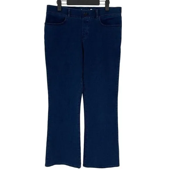 Betabrand Bootcut 4 Pocket Yoga Denim Jeans Dark Indigo Women XL Stretch Pull On