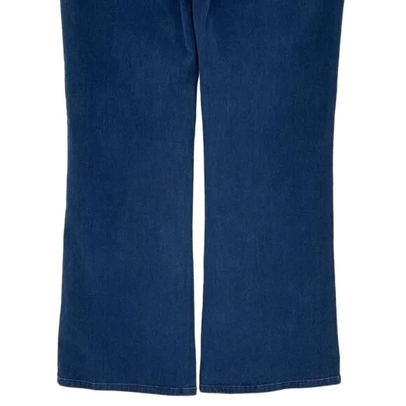 Betabrand Bootcut 4 Pocket Yoga Denim Jeans Dark Indigo Women XL Stretch Pull On