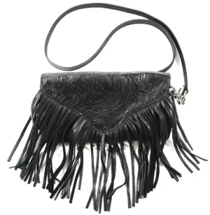 BF691  Black Floral Hip Bag/Crossbody