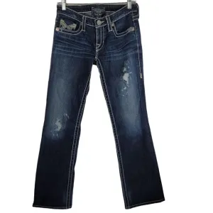 Big Star Distressed Whiskering Livi Bootcut Jeans 26R