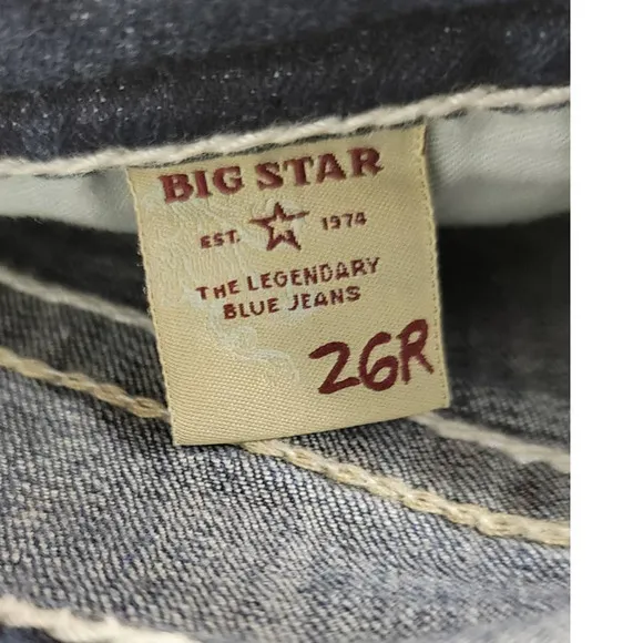 Big Star Distressed Whiskering Livi Bootcut Jeans 26R