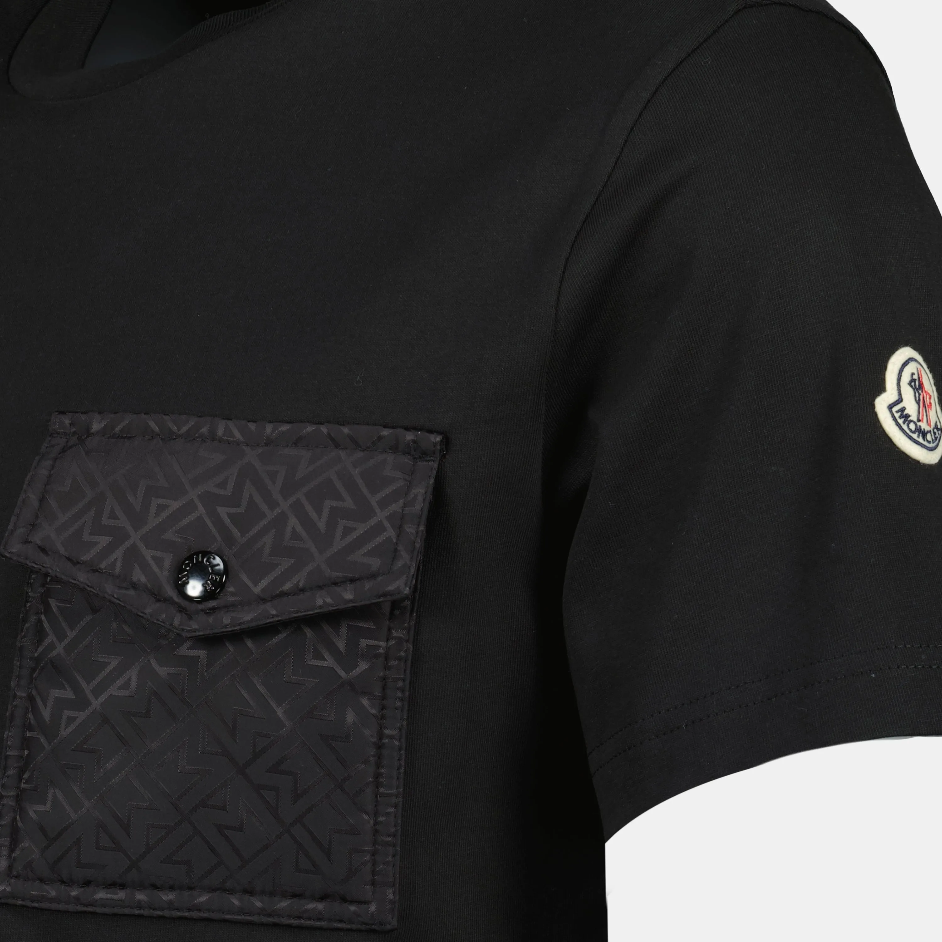 Black Monogram Pocket T-Shirt
