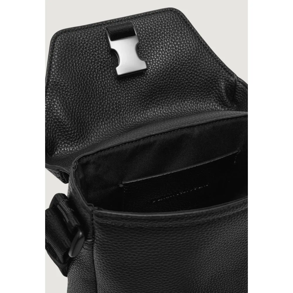 Black Polyethylene Messenger Bag