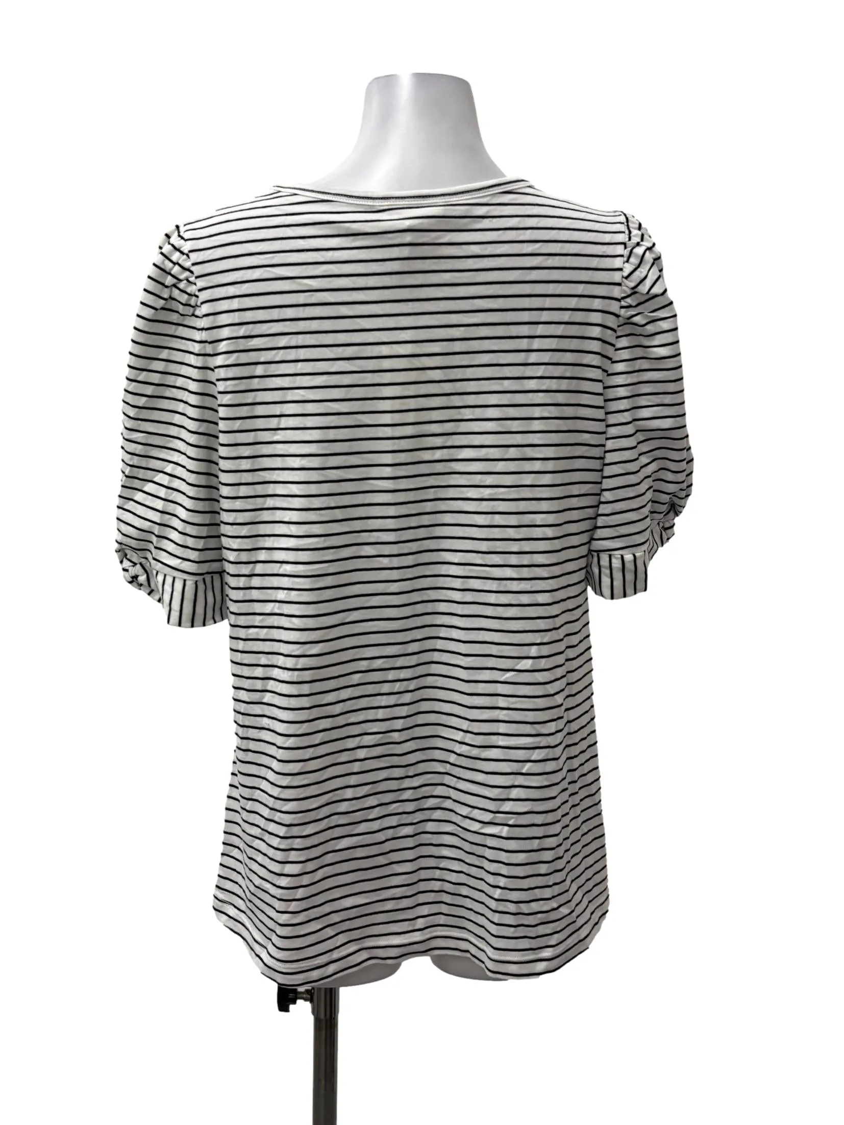 Black Striped Crewneck Tee