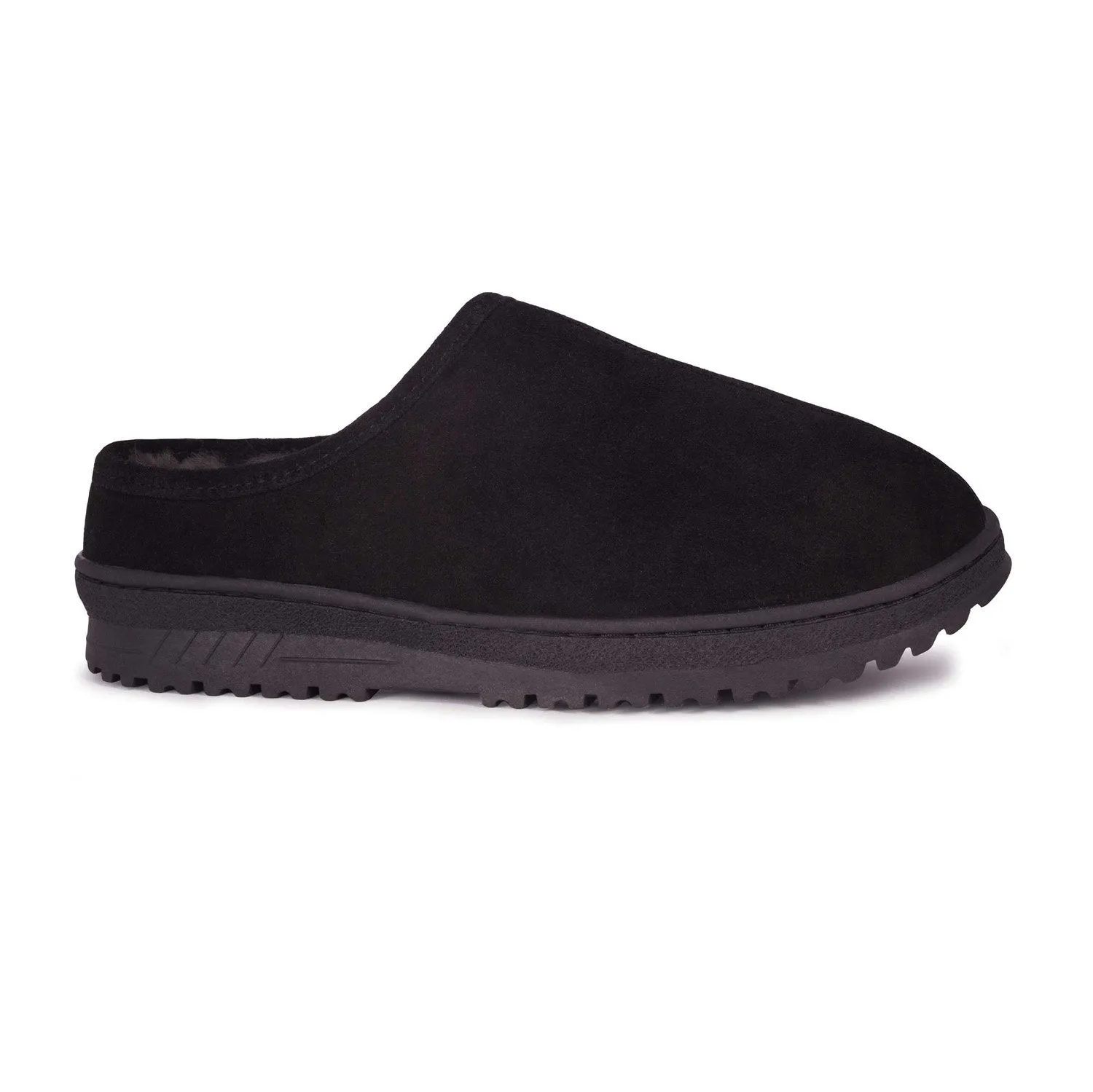Black Unisex Clog Sheepskin Slipper by CLOUD NINE / RJS - Shoe Size Men 9-10-11-12-13-14