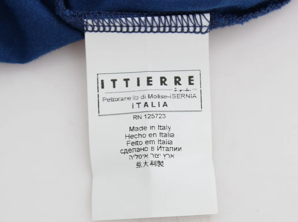 Blue Cotton Pullover Sweater