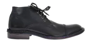 Blue Leather Ankle Chukka Boots