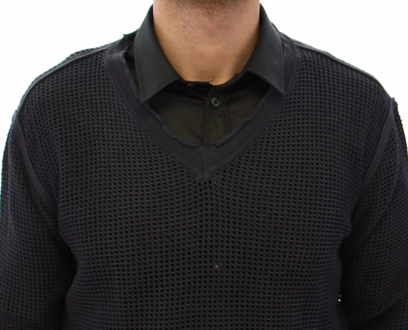 Blue Runway Netz Pullover Netted Sweater