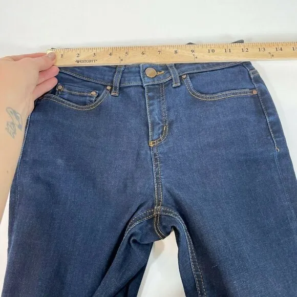 Boden Womens The Mayfair Modern Skinny Jeans Blue Petite 6 High Rise Dark Wash