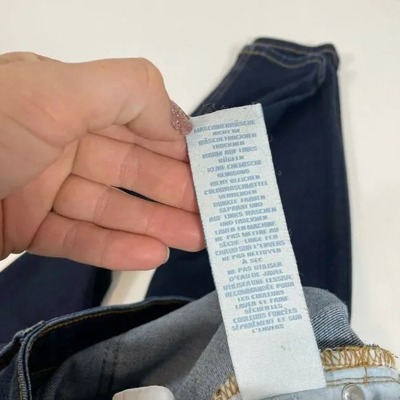 Boden Womens The Mayfair Modern Skinny Jeans Blue Petite 6 High Rise Dark Wash