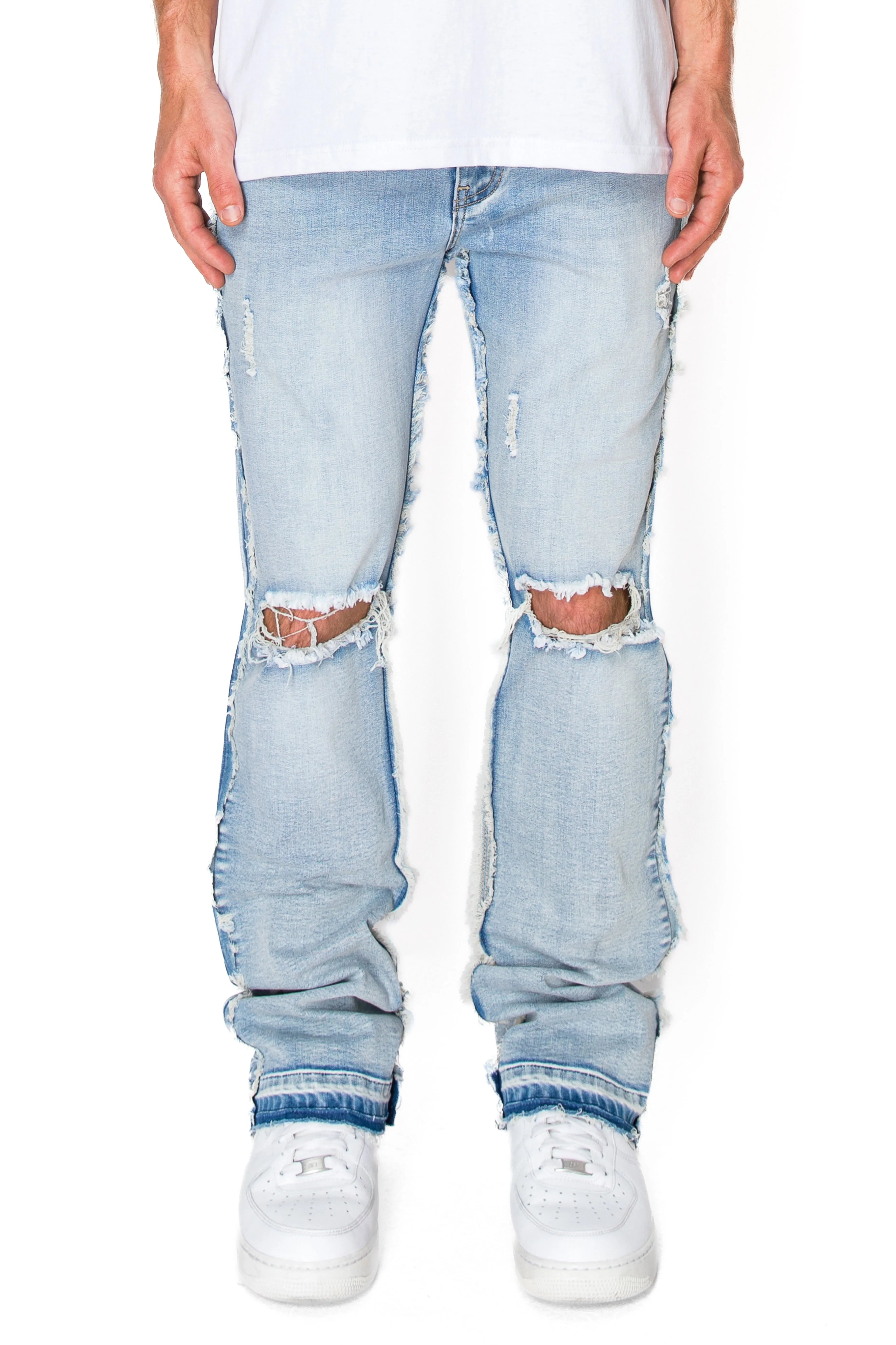 Bootcut Raw Edge Denim Jeans