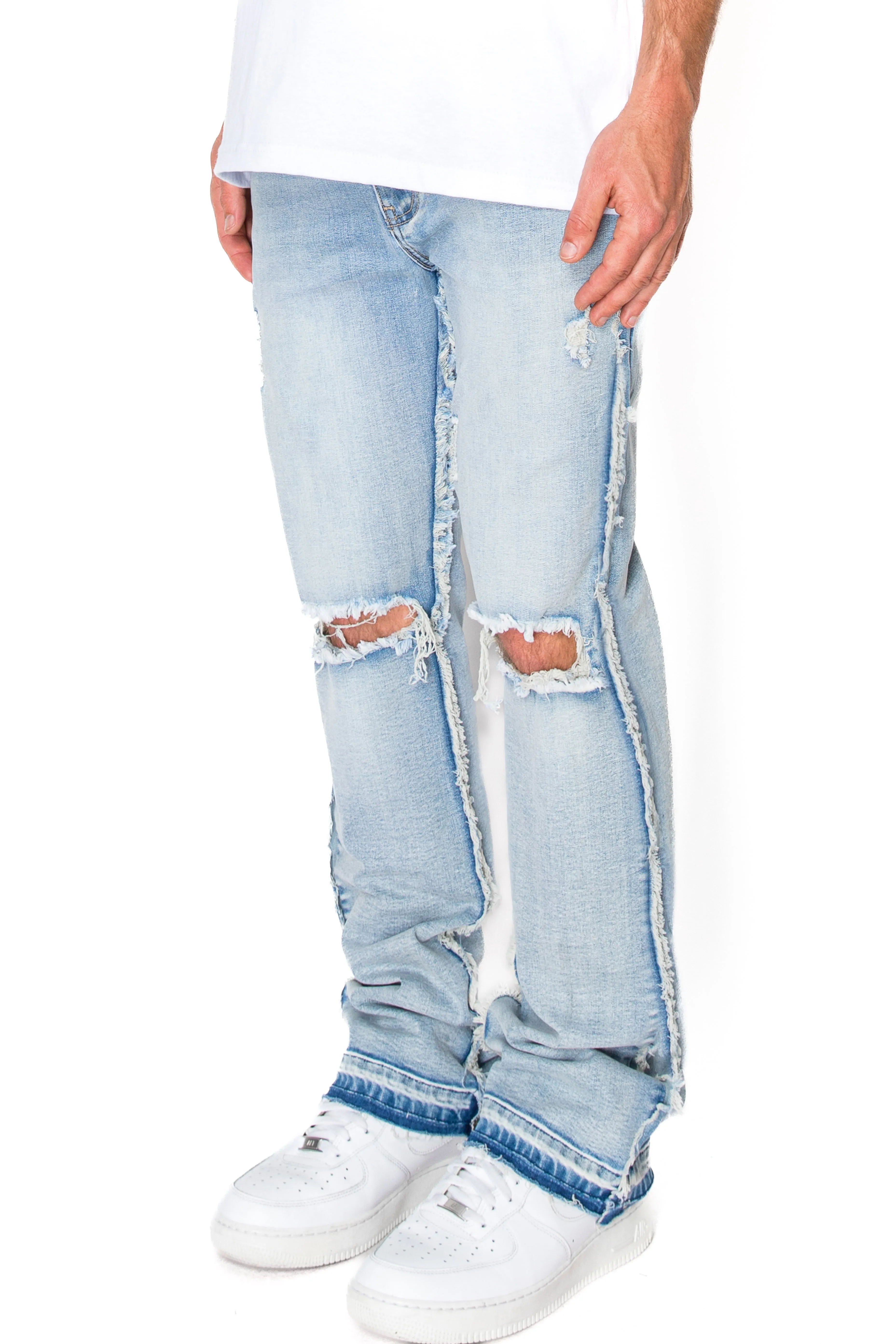 Bootcut Raw Edge Denim Jeans