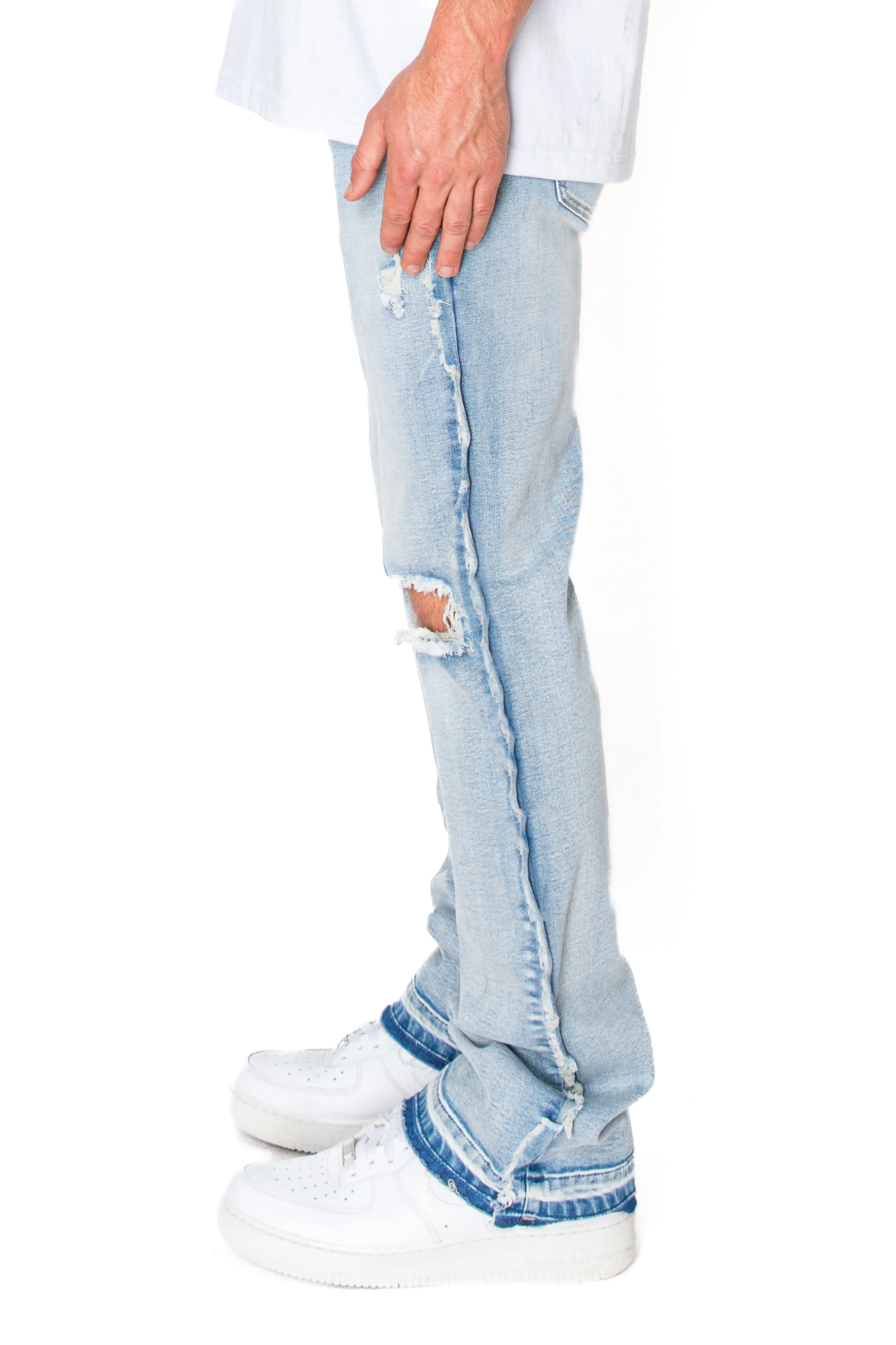 Bootcut Raw Edge Denim Jeans