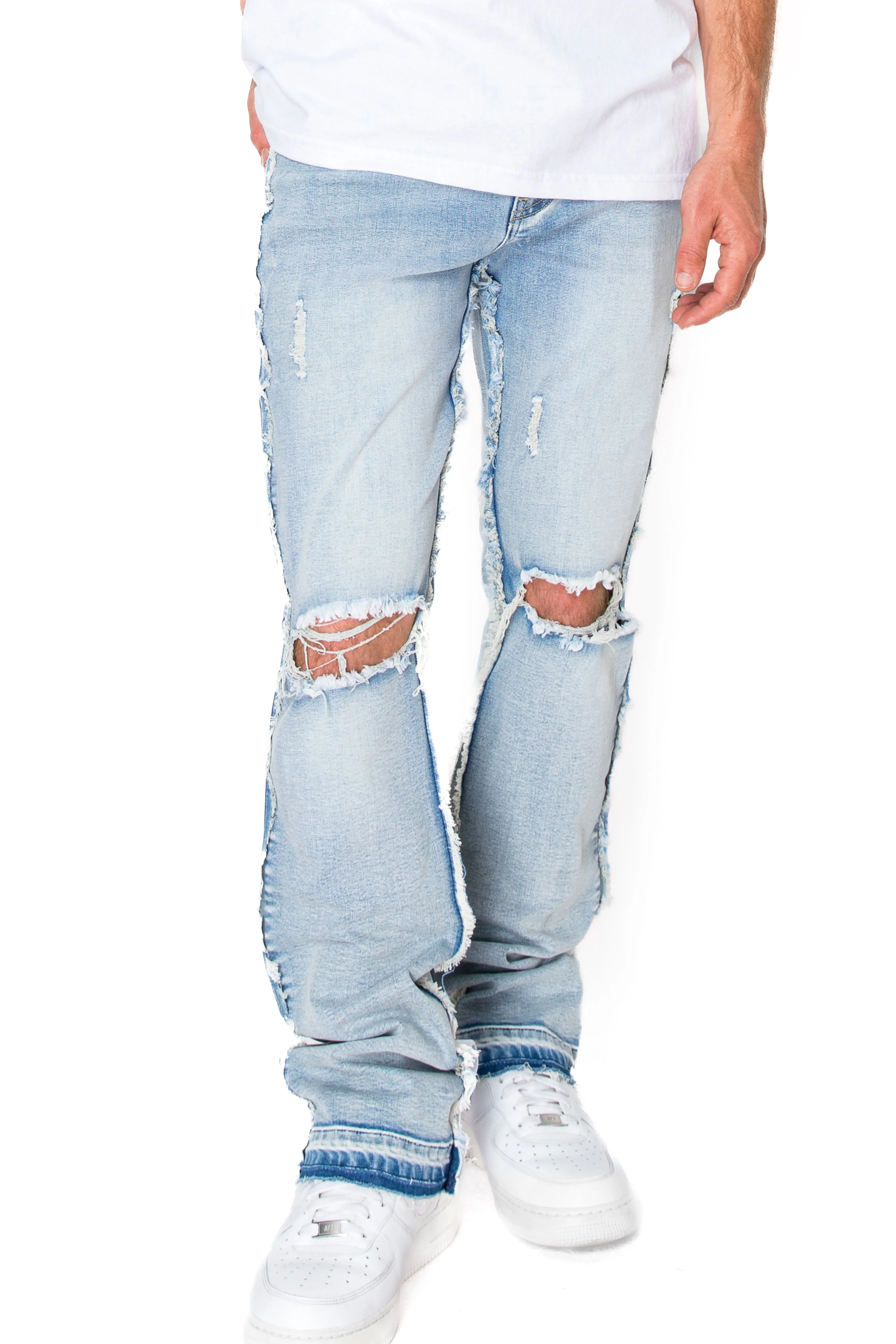 Bootcut Raw Edge Denim Jeans