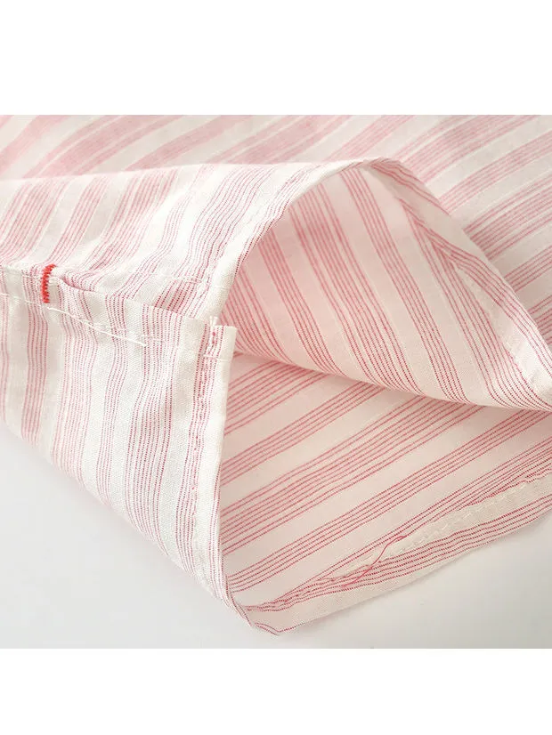 Boys Cotton Striped Shirt With Shorts