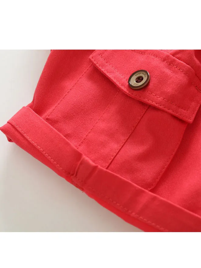 Boys Cotton Striped Shirt With Shorts