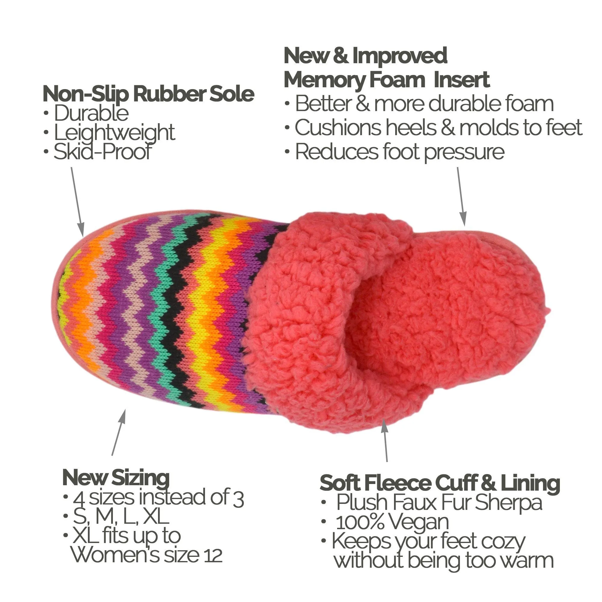 Bright Creekside Slide Slippers | Coral Chevron