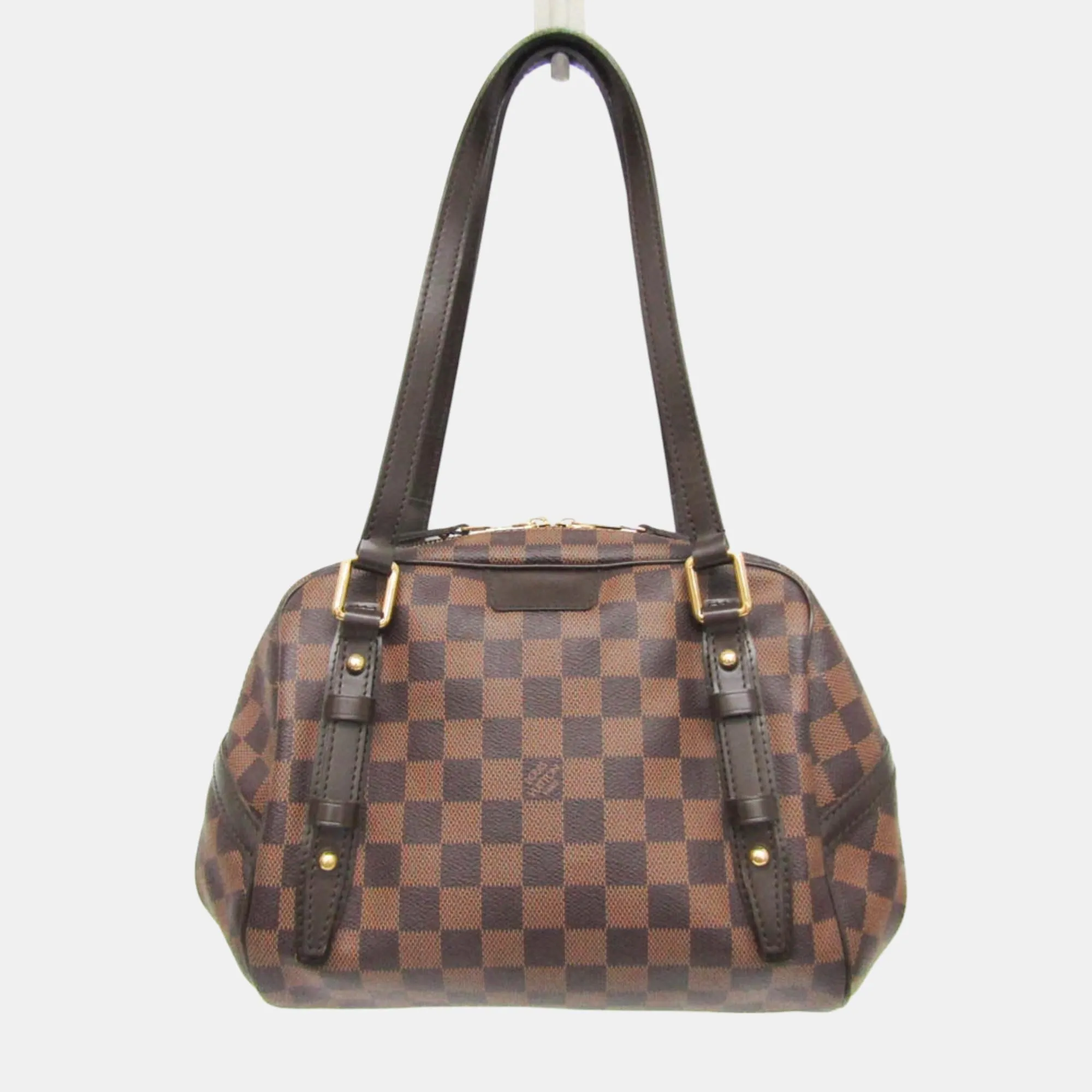 Brown Damier Ebene Canvas Rivington GM Satchel