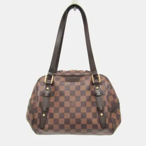 Brown Damier Ebene Canvas Rivington GM Satchel