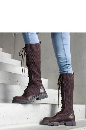Brown knee-high boots