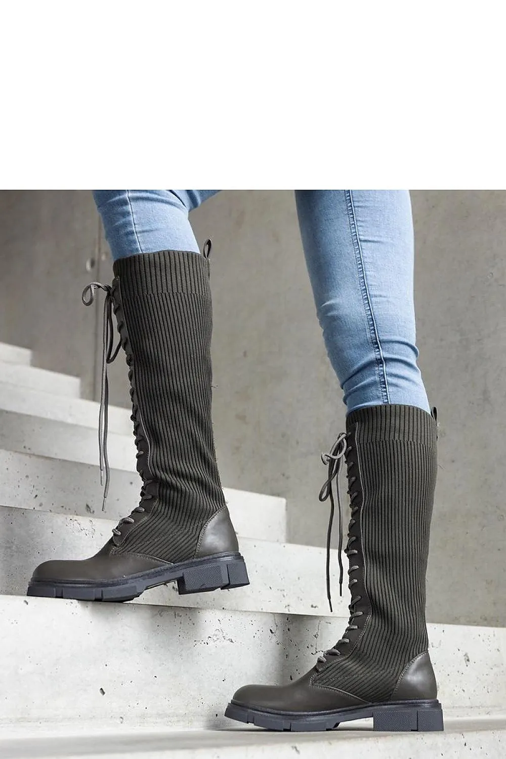 Brown knee-high boots