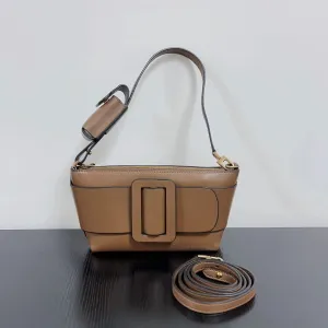 Buckle Cowhide Shoulder Bag