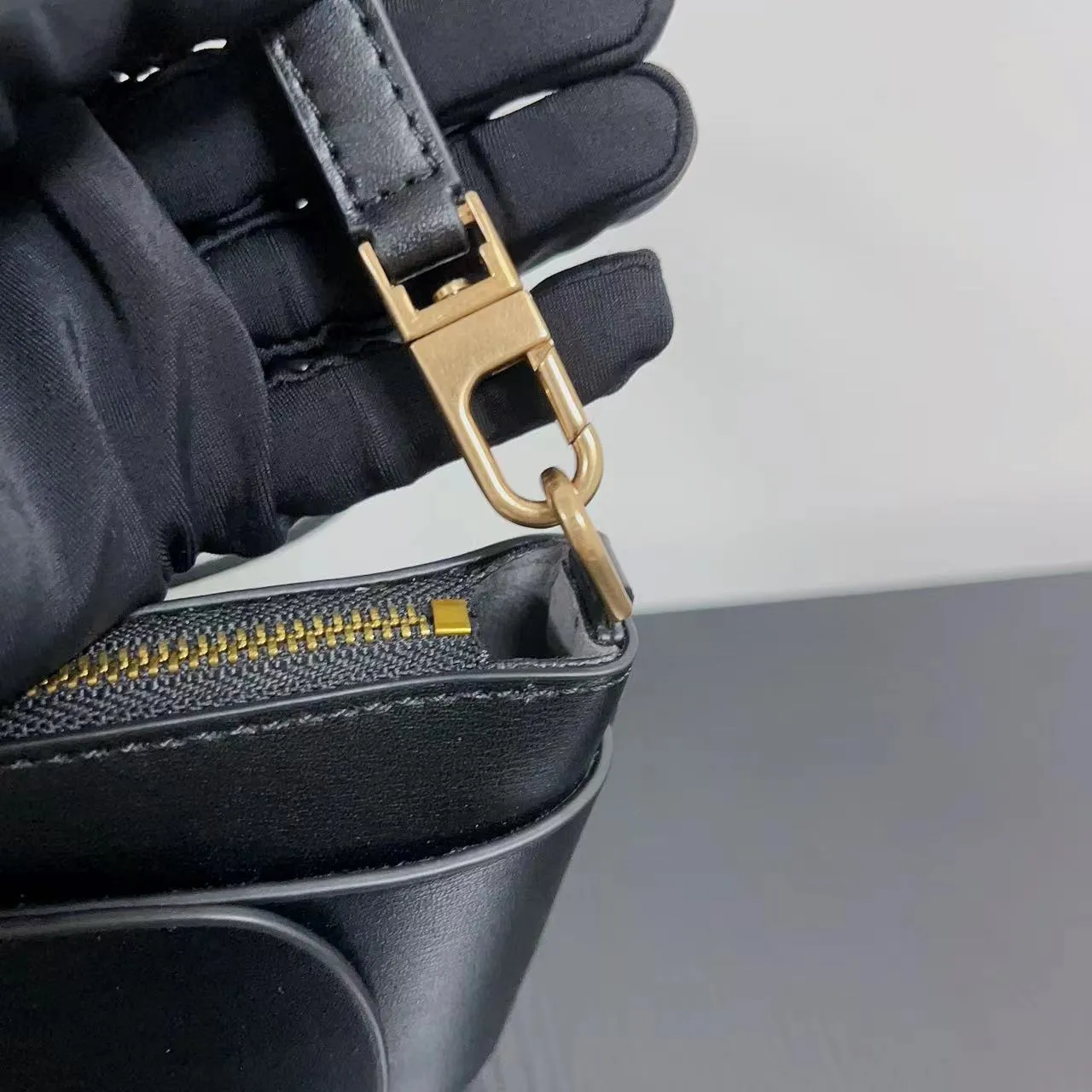 Buckle Cowhide Shoulder Bag