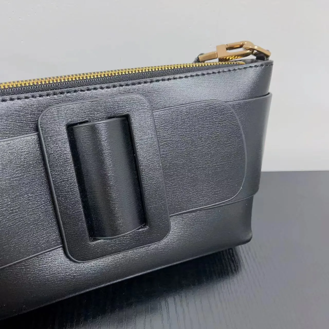 Buckle Cowhide Shoulder Bag