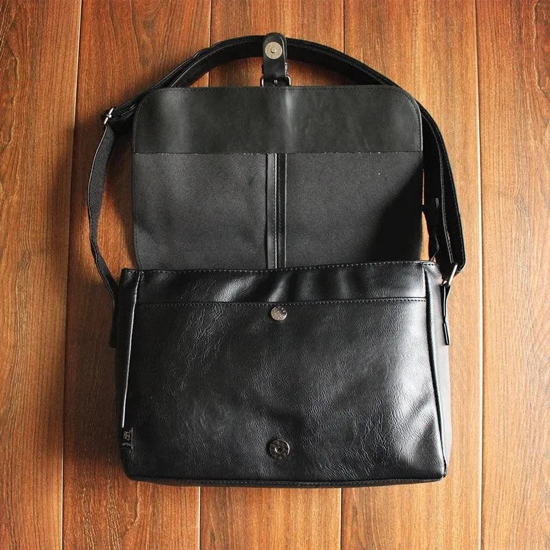 Buckle PU Leather Crossbody Bag