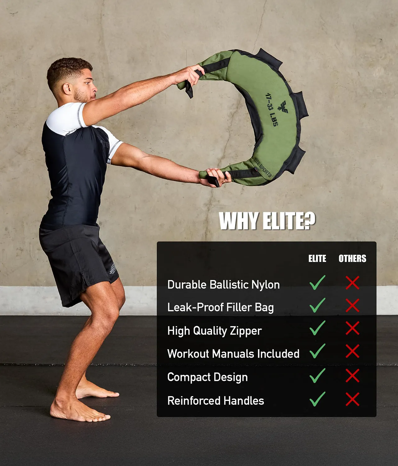 Bulgarian Green Sand Bag 17-33 lbs