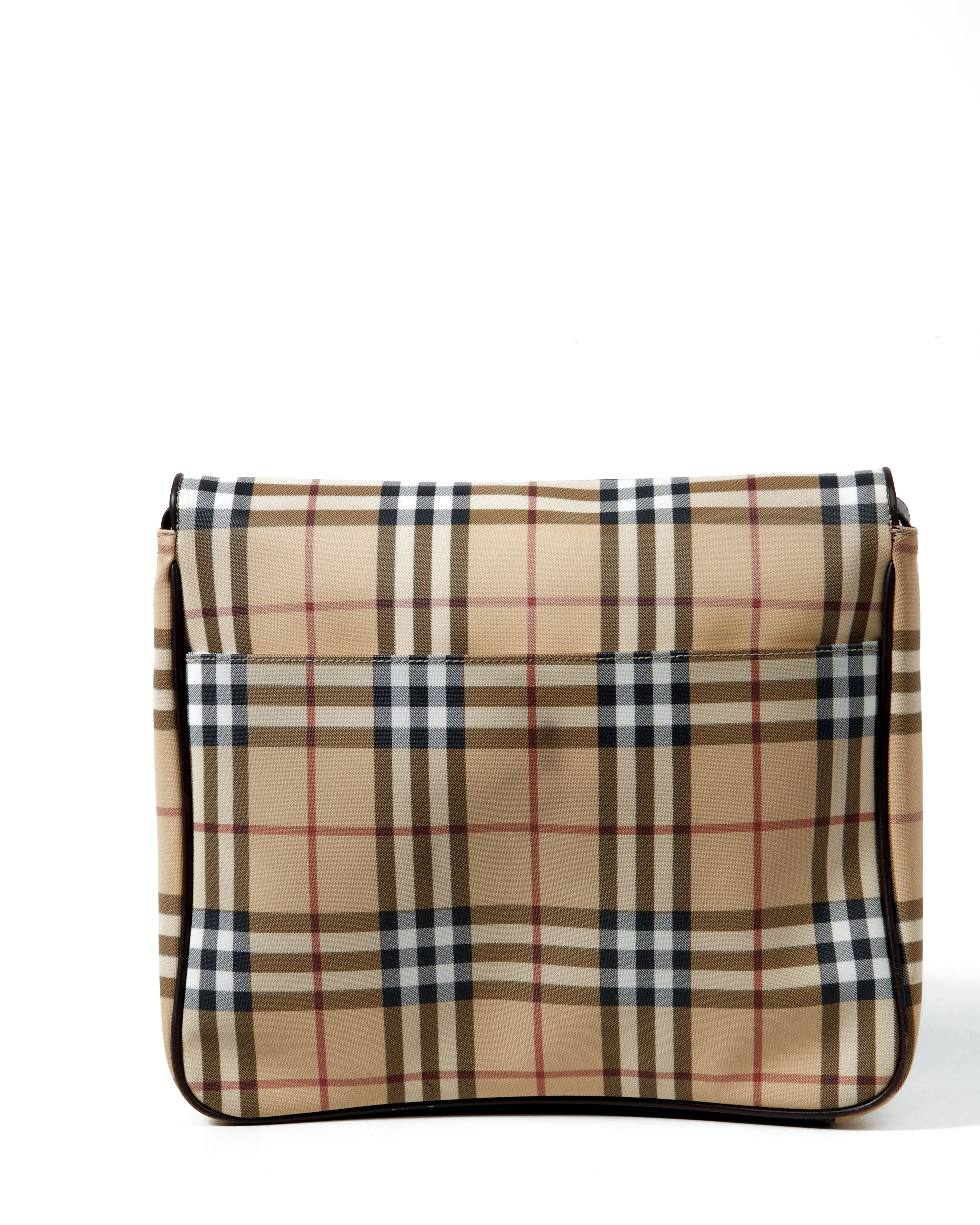 Burberry Beige House Check Canvas Messenger Bag