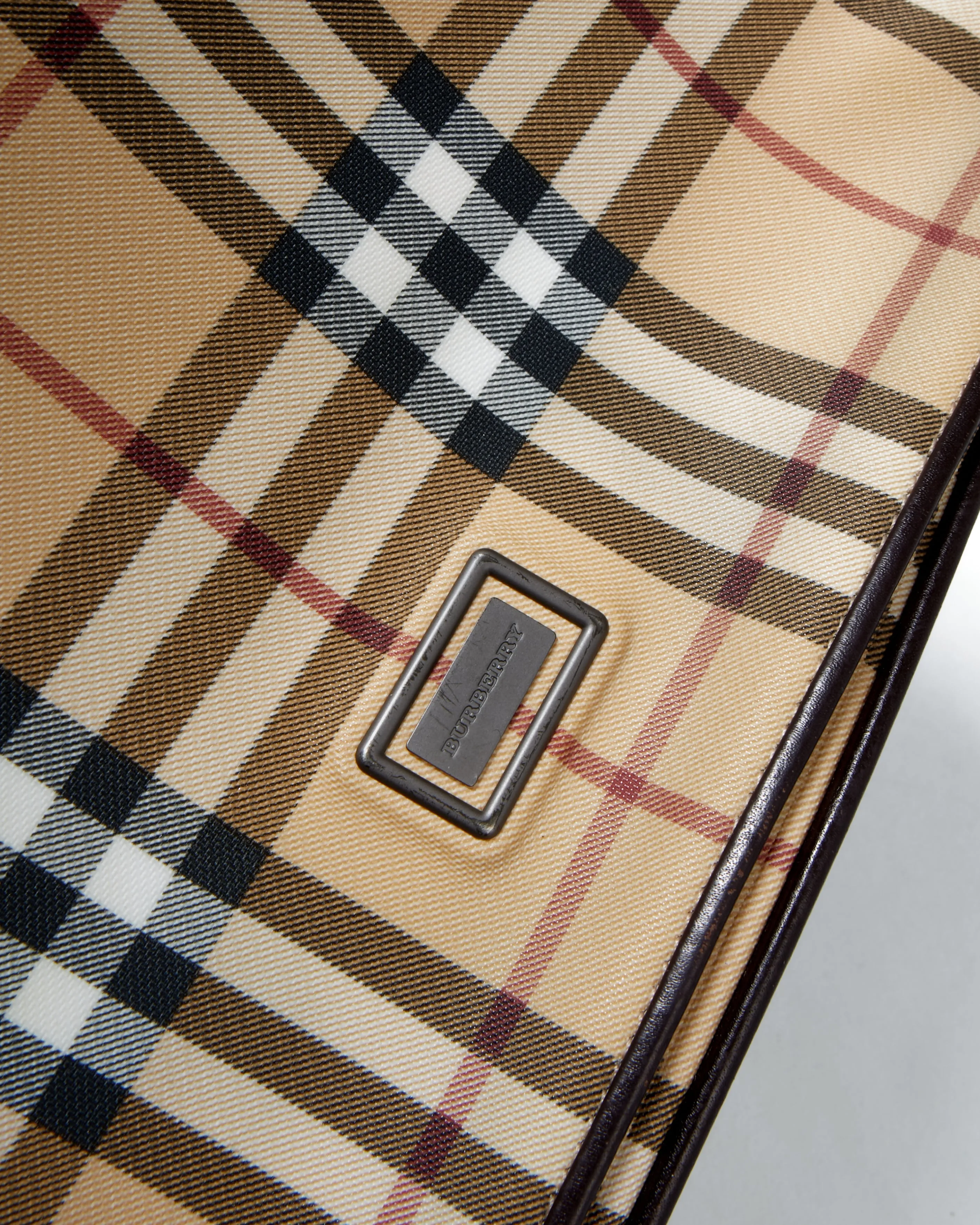Burberry Beige House Check Canvas Messenger Bag
