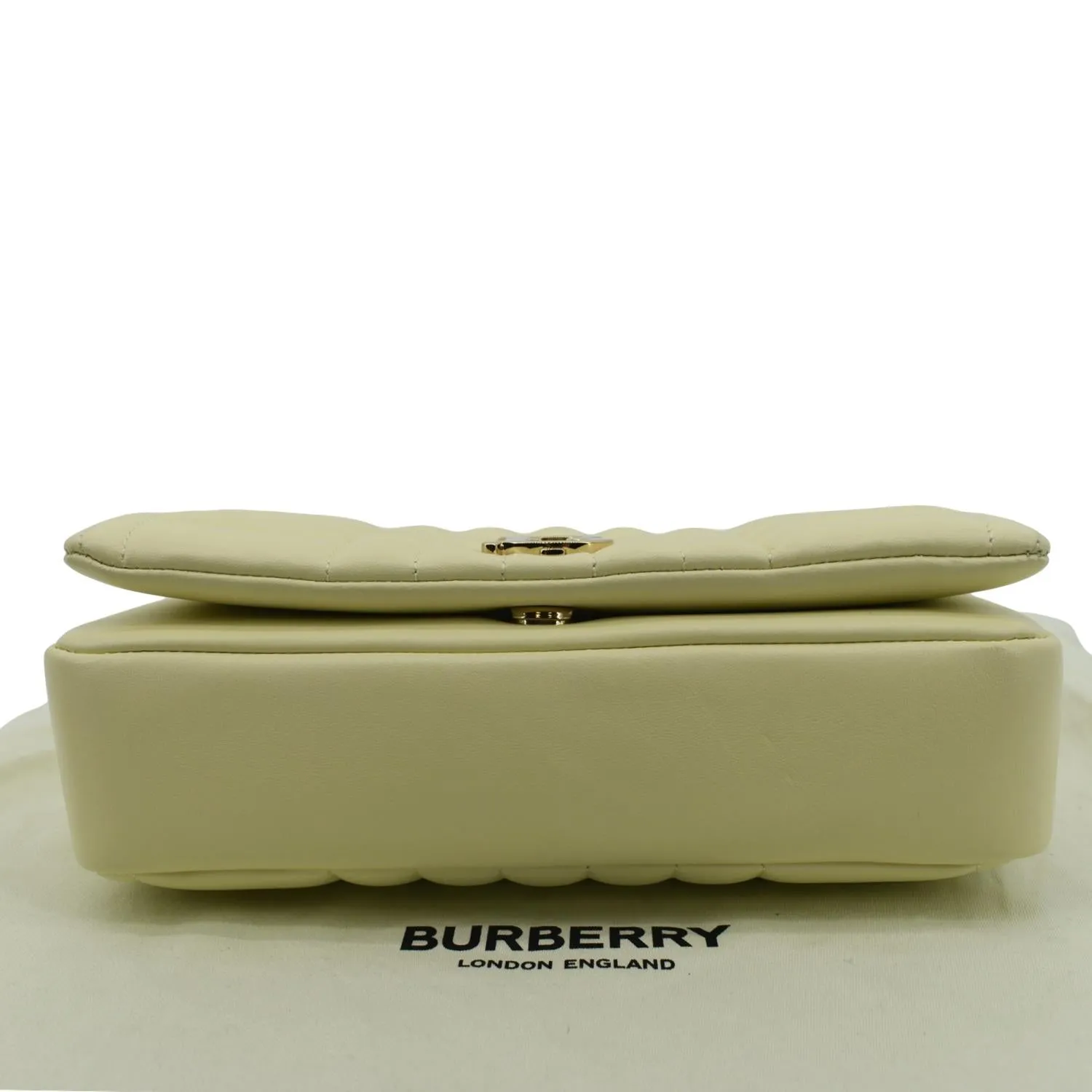 BURBERRY Lola Medium Quilted  Leather Shoulder Bag Cool Lemon