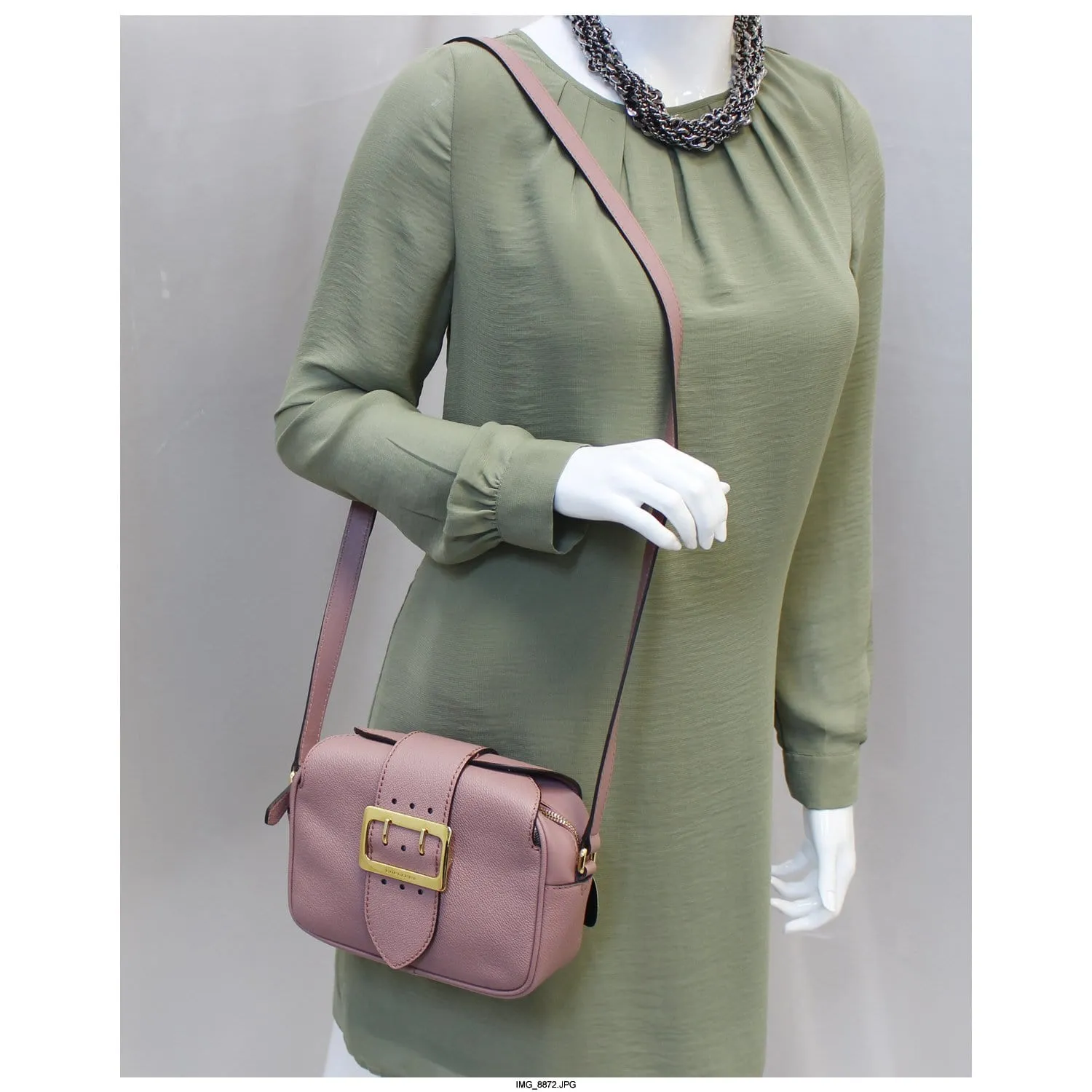 BURBERRY Medley Small Buckle Crossbody Bag Light Pink - 25% OFF