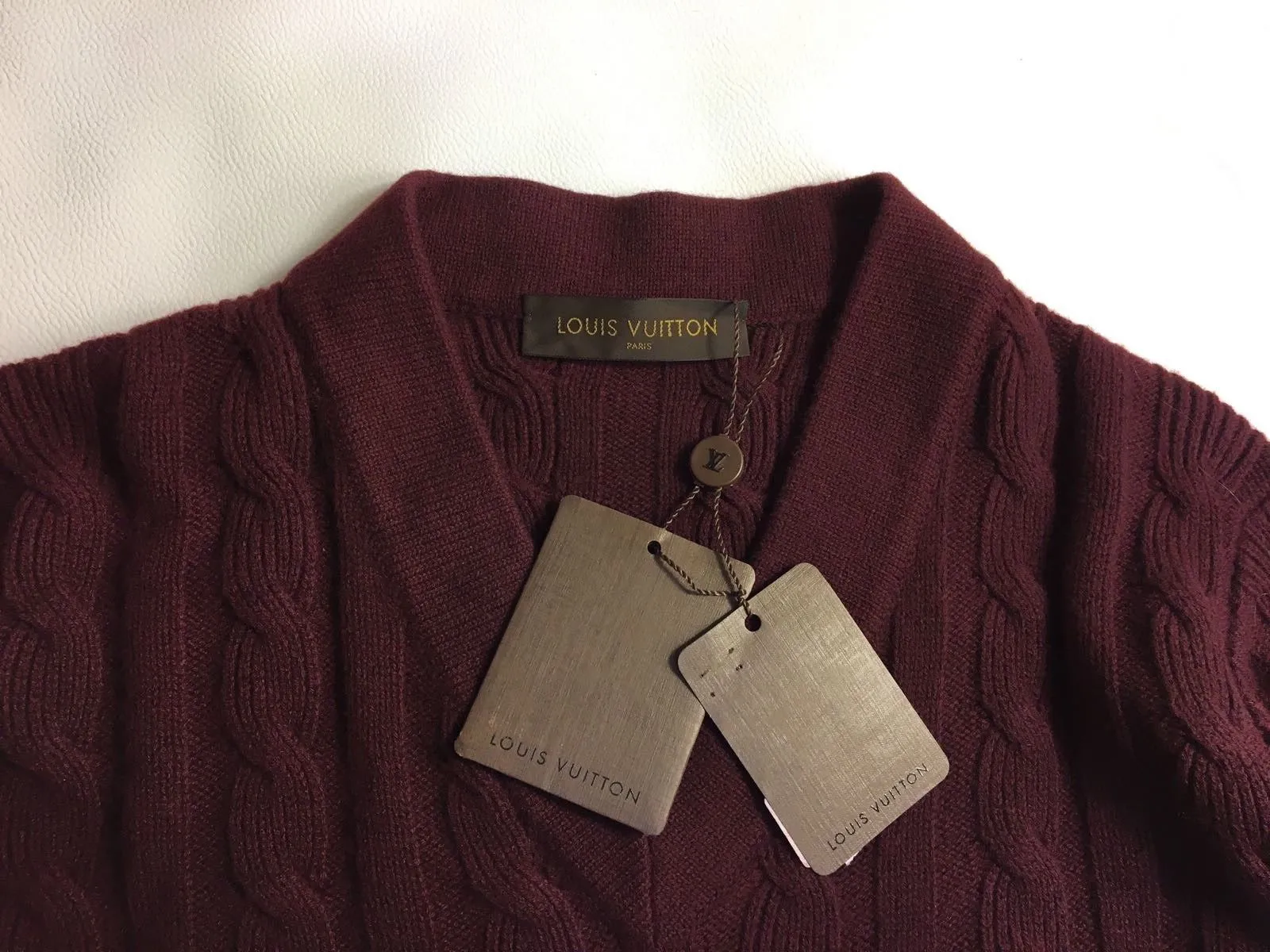 Cabled V Neck Sweater