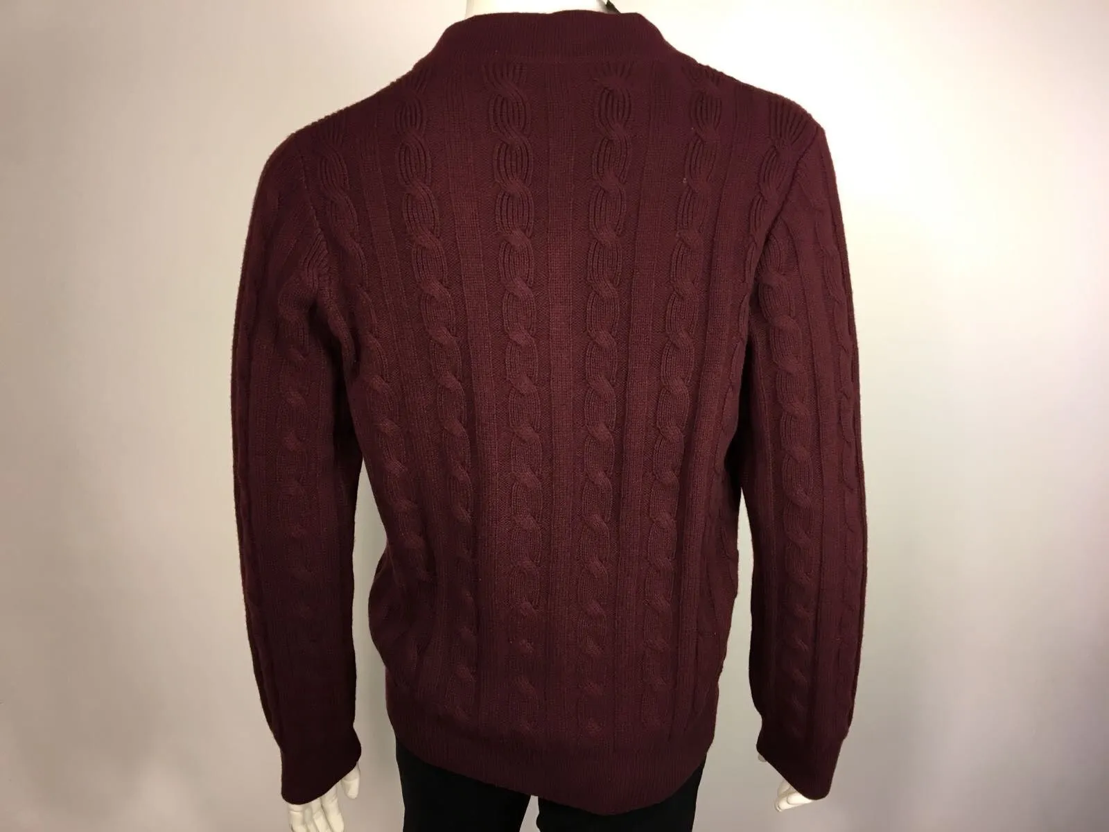 Cabled V Neck Sweater