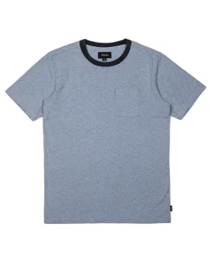 Cade S/S Knit - Heather Blue/Navy